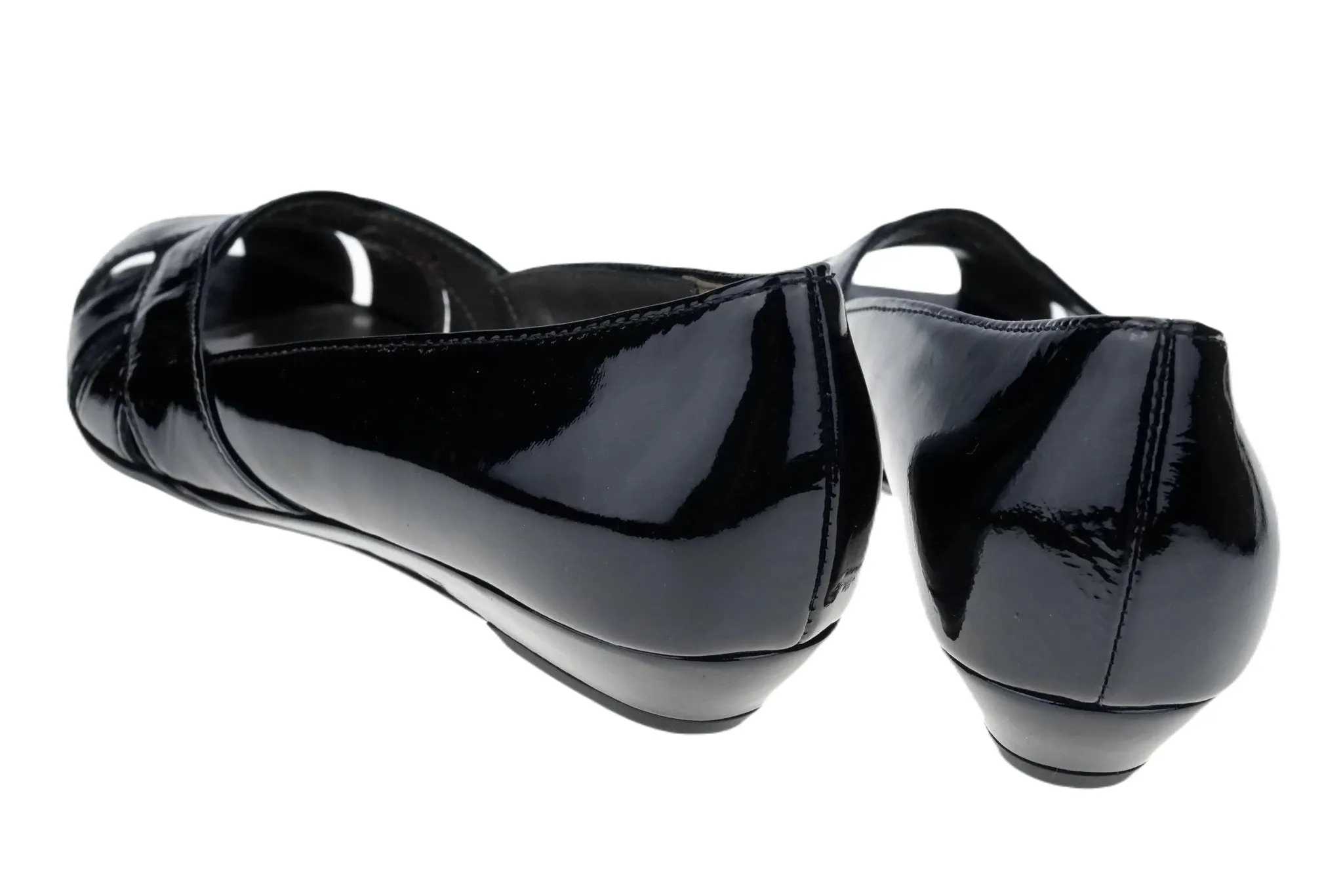 '61.626.97'women's summer pump - Black patent