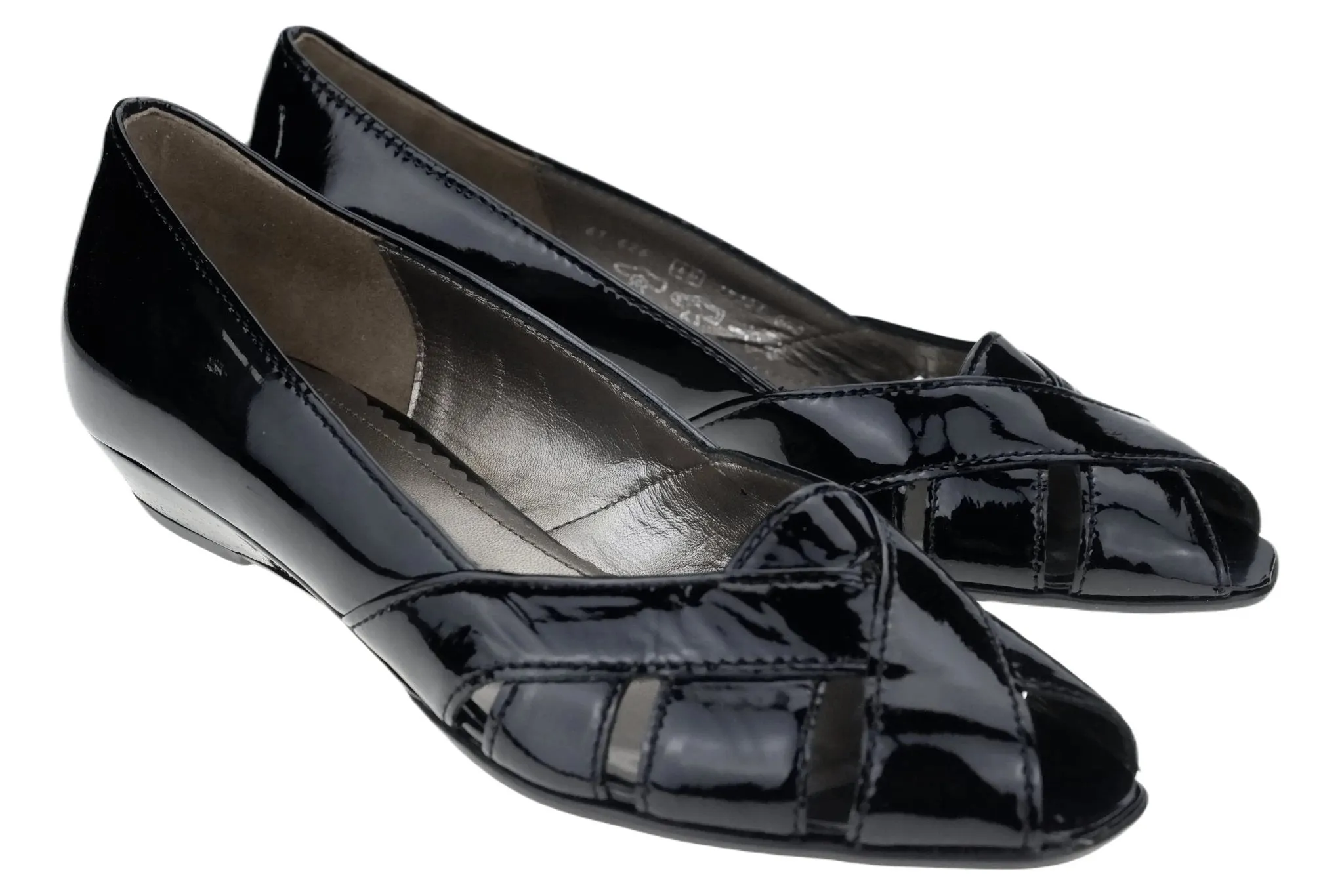 '61.626.97'women's summer pump - Black patent