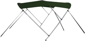 7.6 oz Green 3 Bow Round Tube Boat Bimini TOP Sunshade Compatible for Blue Water-REINELL Hawk I/O 1993-1994