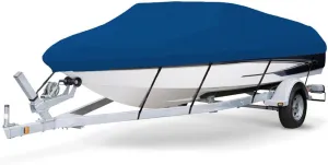 7.6 oz Solution Dyed Polyester Blue, Styled to FIT Boat Cover Compatible for STACER 399 PROLINE Angler 2013-2017
