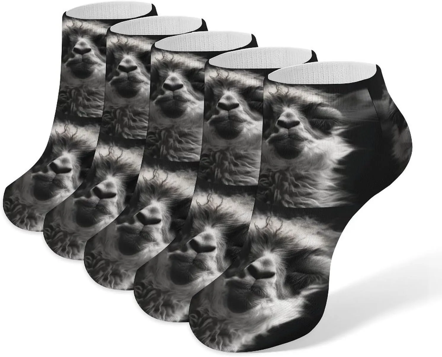 A Little Camel Ankle Socks for Men & Women, 5 Pairs Breathable Soft Low Cut Socks, Stretch Sweat Wicking Sox