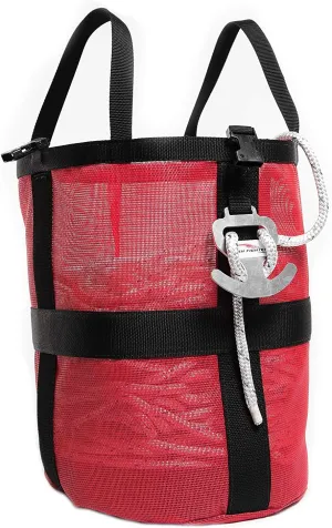 Anchor Rope Bag - Boat Accessories for Easy Anchor Line Storage - High Visibility Red, Floats, Free Standing Design, Breathable Mesh Material