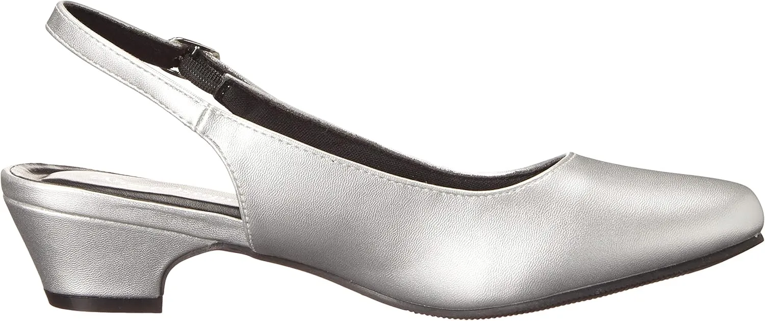AngelSteps Women's Adult Delia Pumps Dress Shoes Low Heel Slingback