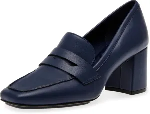 Anne Klein Womens Padded Insole Patent Loafer Heels