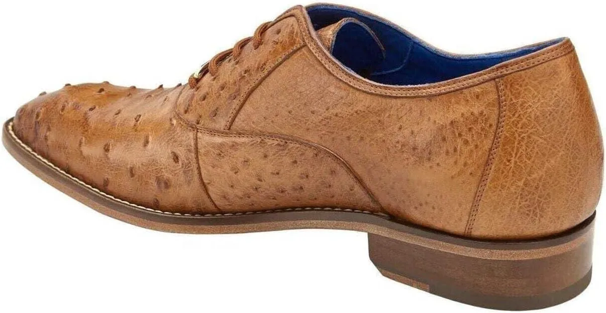 Antique Peanut Ostrich Quill Orlando Dress Shoe