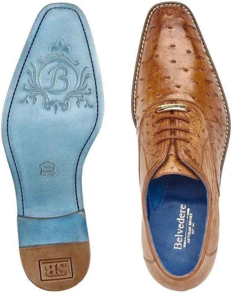 Antique Peanut Ostrich Quill Orlando Dress Shoe