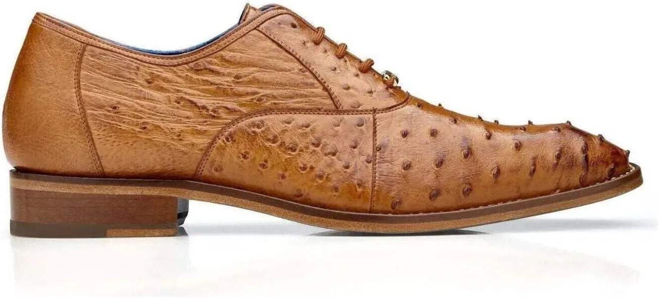 Antique Peanut Ostrich Quill Orlando Dress Shoe