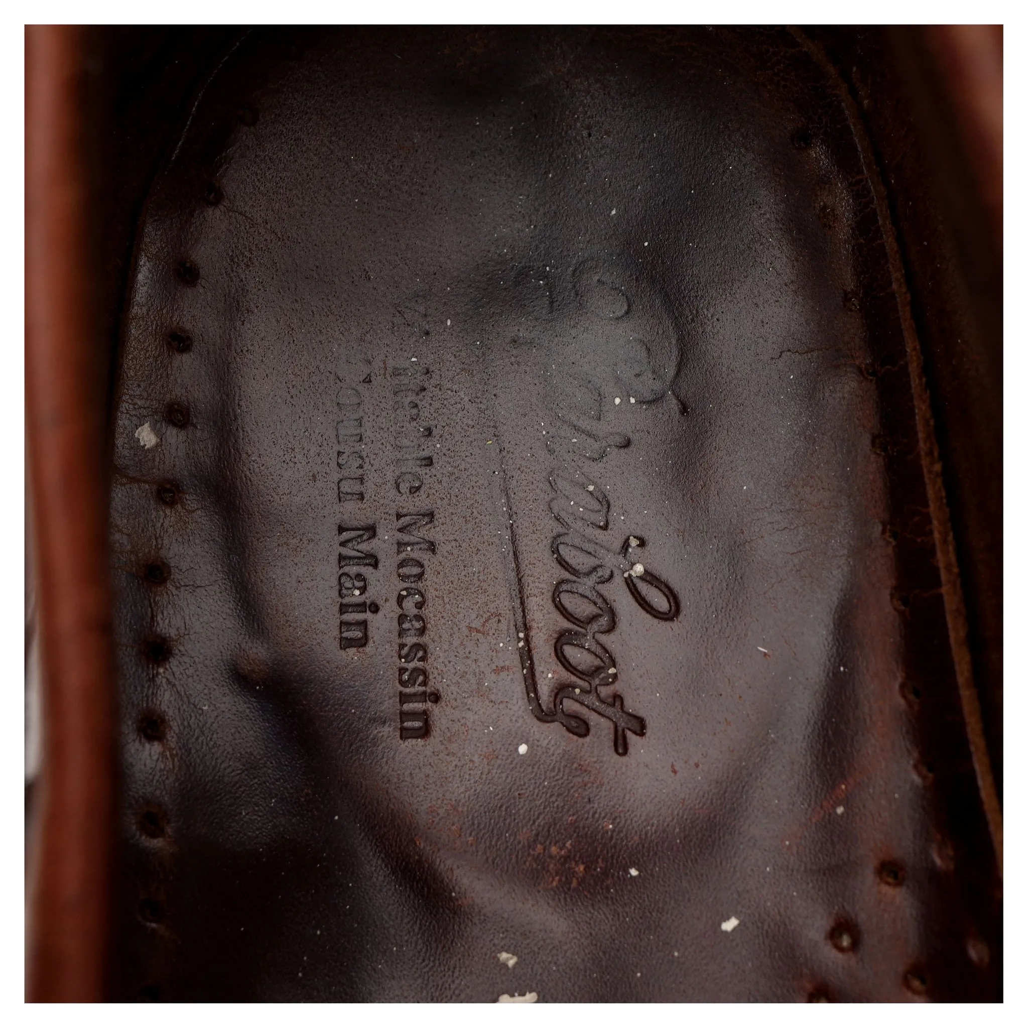 'Barth' Brown Leather Boat Shoes UK 11.5