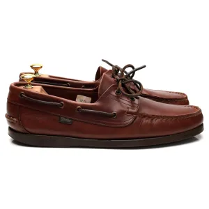 'Barth' Brown Leather Boat Shoes UK 11.5