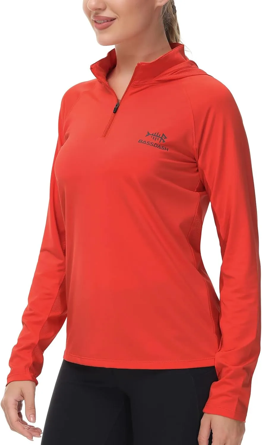 BASSDASH Women’s UPF 50  Performance Hoodie Long Sleeve UV Fishing Hiking Shirt