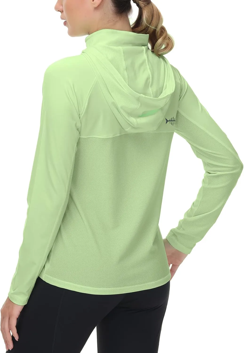 BASSDASH Women’s UPF 50  Performance Hoodie Long Sleeve UV Fishing Hiking Shirt