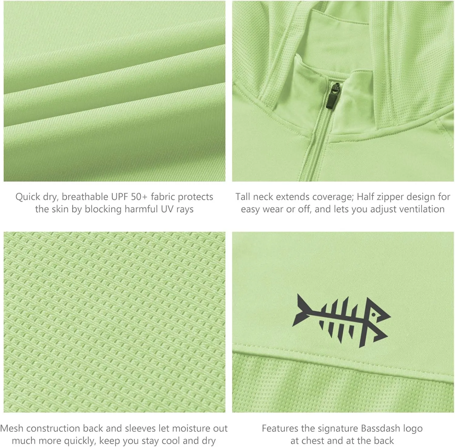 BASSDASH Women’s UPF 50  Performance Hoodie Long Sleeve UV Fishing Hiking Shirt