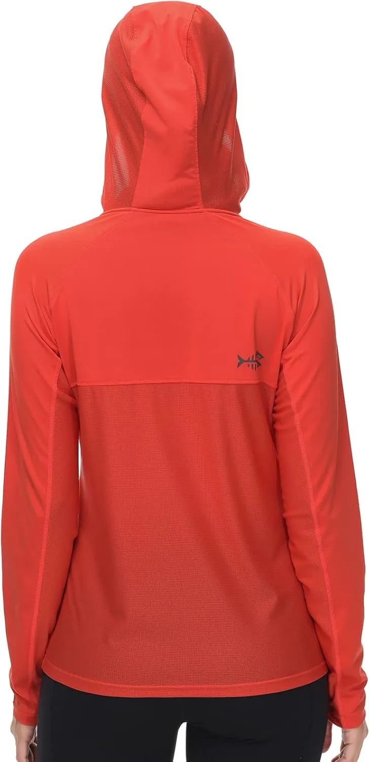 BASSDASH Women’s UPF 50  Performance Hoodie Long Sleeve UV Fishing Hiking Shirt