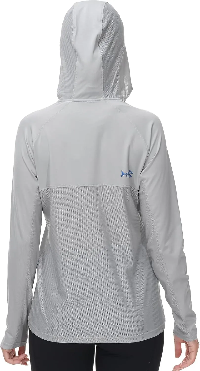 BASSDASH Women’s UPF 50  Performance Hoodie Long Sleeve UV Fishing Hiking Shirt