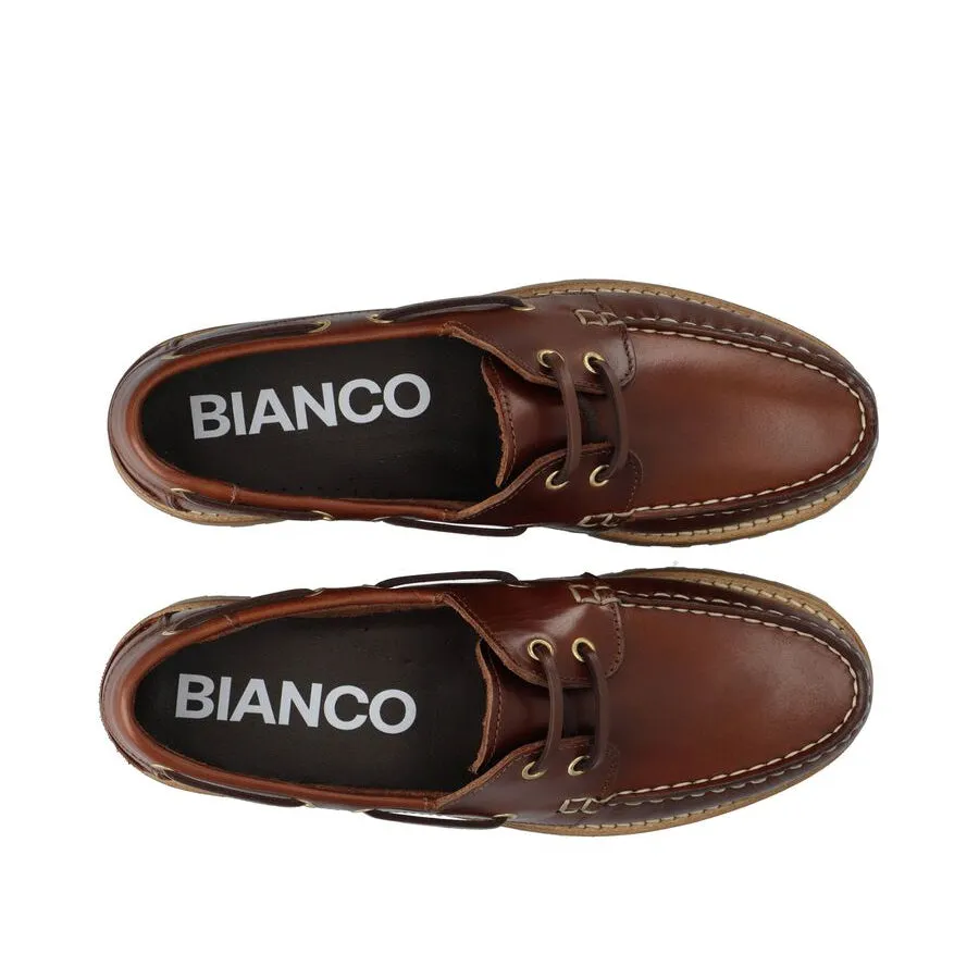 Biacapri Leather Boat Shoe (Brown)