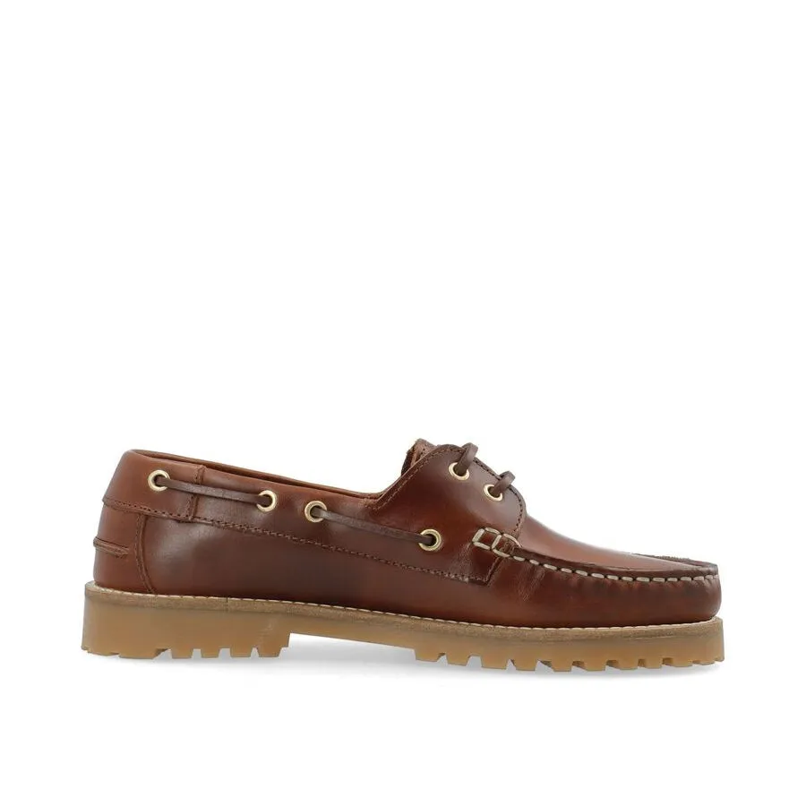 Biacapri Leather Boat Shoe (Brown)