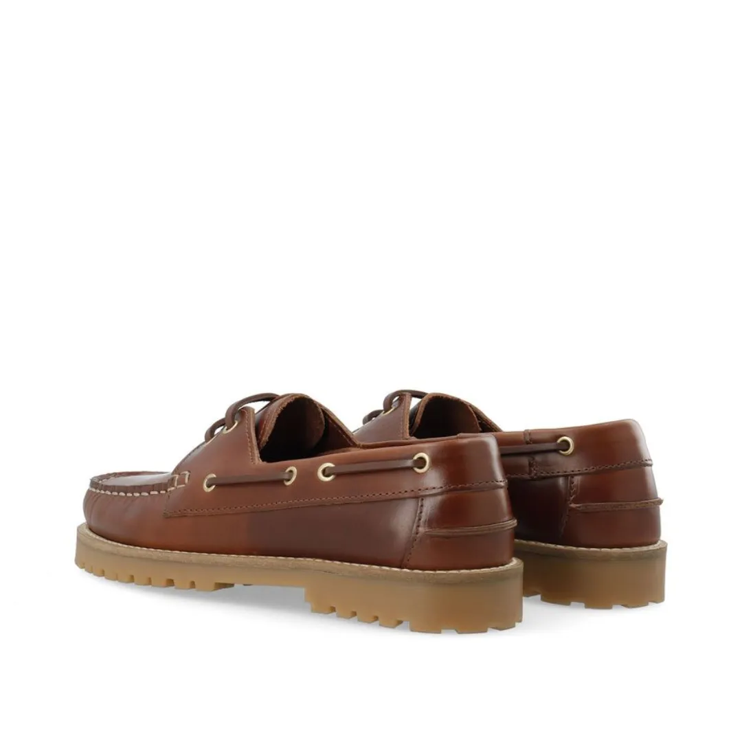 Biacapri Leather Boat Shoe (Brown)