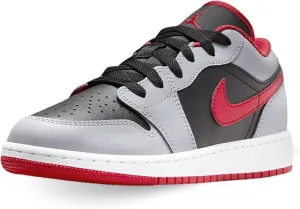 Big Kid's Air Jordan 1 Low GS Black/Fire Red-Cement Grey (553560 060) Gradeschool - Size 4y