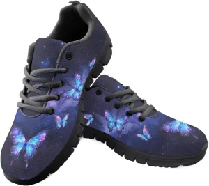 Bigcardesigns Womens Lightweight Athletic Fashion Sneaker Jogging Running Sports Shoes Colorful Floral Design
