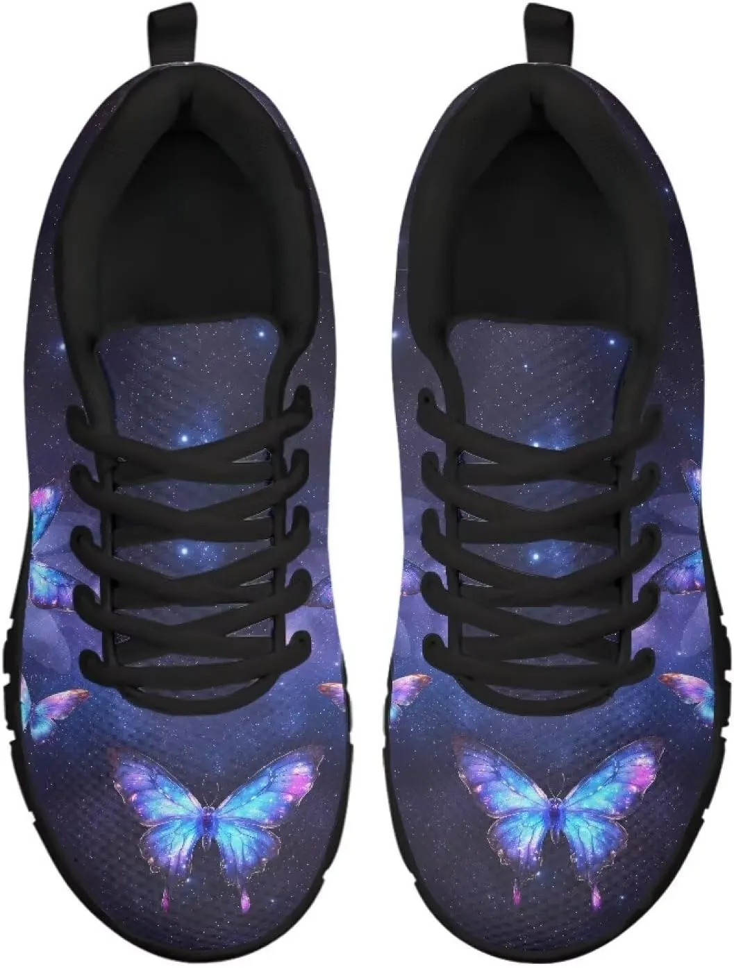 Bigcardesigns Womens Lightweight Athletic Fashion Sneaker Jogging Running Sports Shoes Colorful Floral Design
