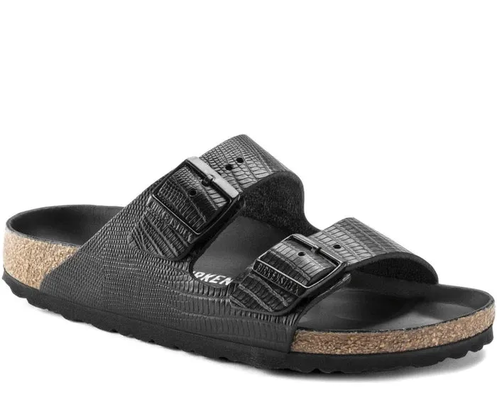 Birkenstock Arizona Lizard Texture Black Slide