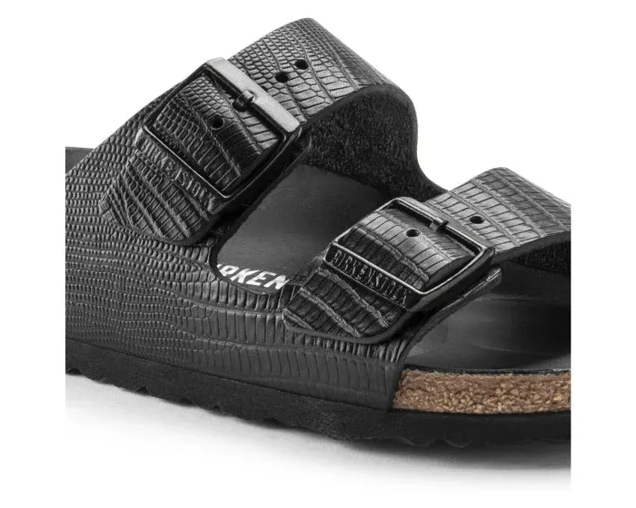 Birkenstock Arizona Lizard Texture Black Slide