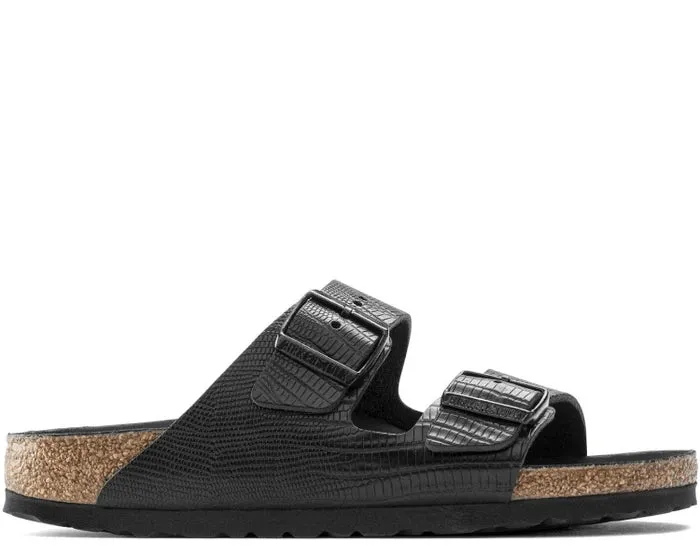 Birkenstock Arizona Lizard Texture Black Slide