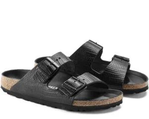Birkenstock Arizona Lizard Texture Black Slide