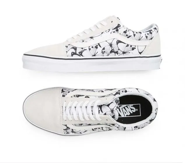 BLACK VANS OLD | WHITE (BUTTERFLY) Early bird pricing TRUE SKOOL | Custom design