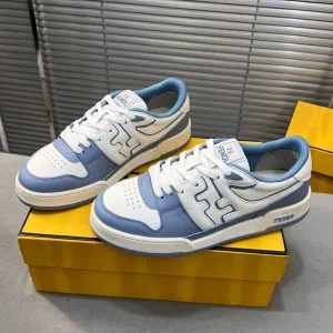 BLUE FENDI WHITE CERULEAN CALFSKIN AND MIX MESH Secure payment options FENDI Client satisfaction MATCH IN LOW TOPS