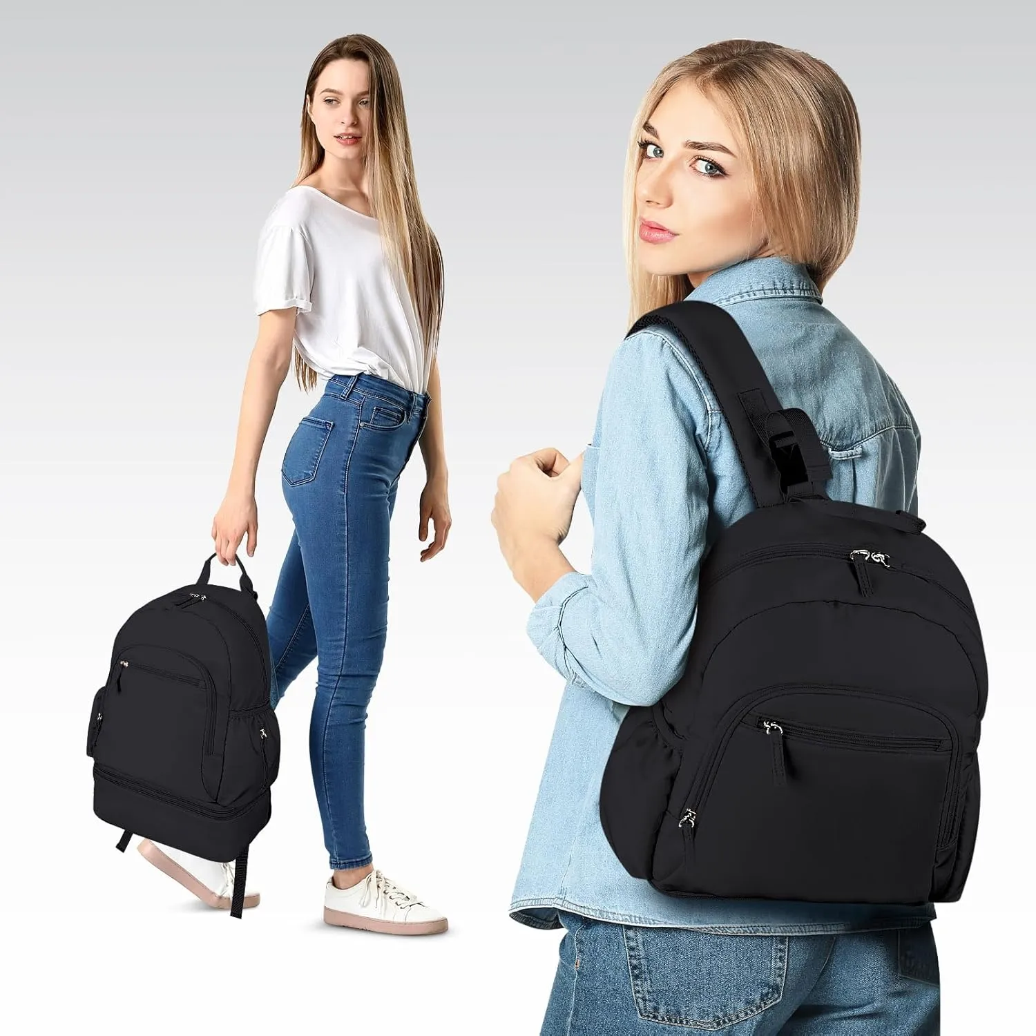 Breast Pump Backpack Fit for Spectra S1 and S2 with Removable Cooler Compartment, Pumping Bag for Pump Accessories, Breast Pump Bag for Work, Travel and Family Use Black