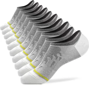 Busy Socks Mens No Show Low Cut Socks Women's Invisible Liner Thin Socks with Non-Slip Heel Grips,Recycled Socks,1/5 Pack