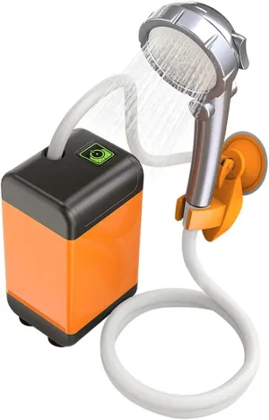 Camping Shower, Rechargeable Outdoor Shower with 7800mAh Battery, Electric Travel Shower Water Pump for Camping, Car, Pet, Beach, Garden(Display,7800 mAh)