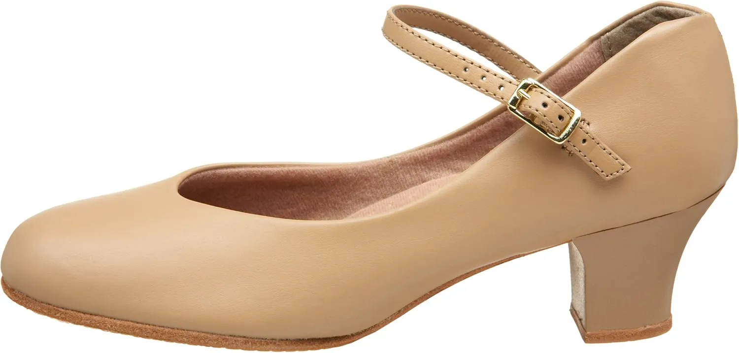 Capezio Women's Jr. Footlight Character Shoe,Caramel,6.5 W US