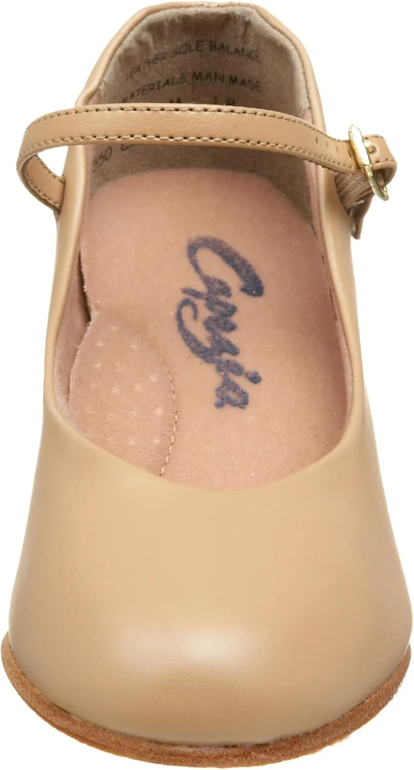 Capezio Women's Jr. Footlight Character Shoe,Caramel,6.5 W US
