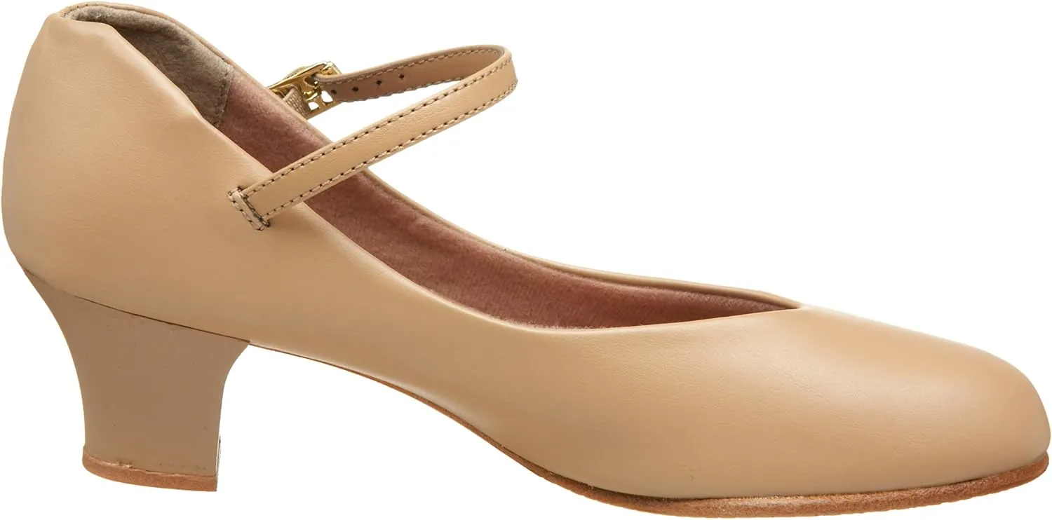 Capezio Women's Jr. Footlight Character Shoe,Caramel,6.5 W US