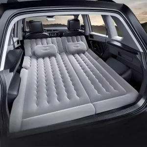 Car Air Mattress for Audi Q7 4M(7seats) 2015 2016 2017 2018 2019,Flocking & PVC Thickened Double-Sided Portable Foldable Sleeping Pad Back Seat Trunk Inflatable Electric Pump Pillows,A