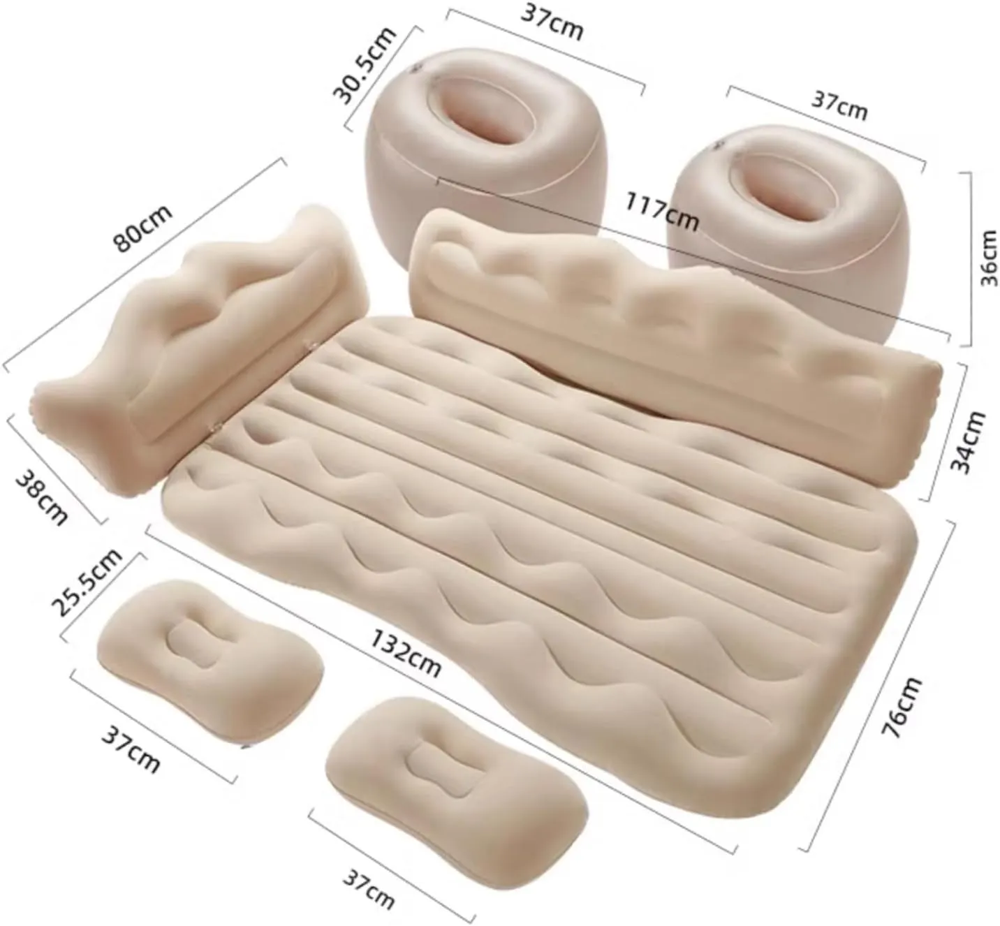 Car Air Mattress for Honda CRV 2017 2018 2019 2020 2021 Thickened Durable Car Camping Air Mattress Bed with Air Pump Inflatable Sleeping Mat,B
