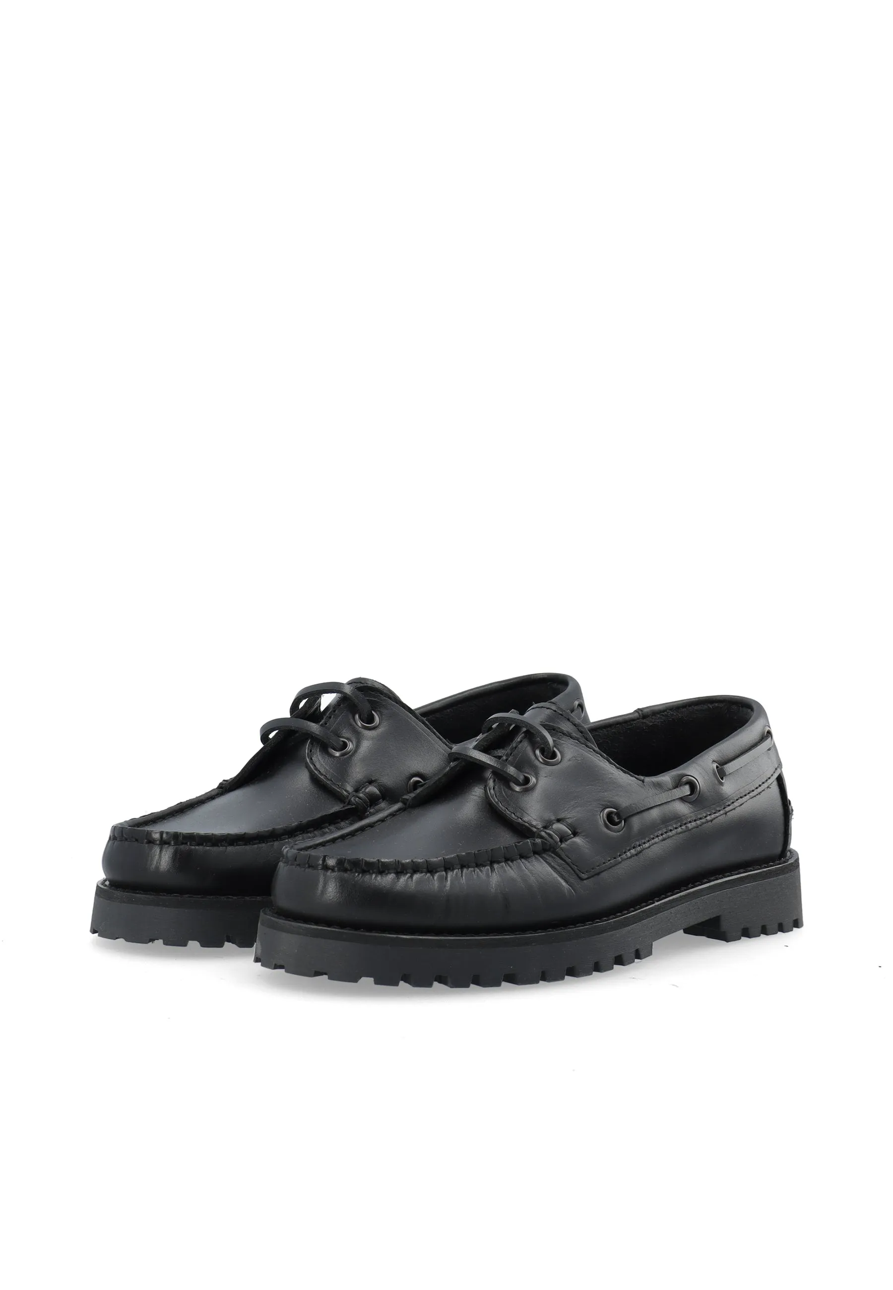 CASLENA BOAT SHOE - Black/Black