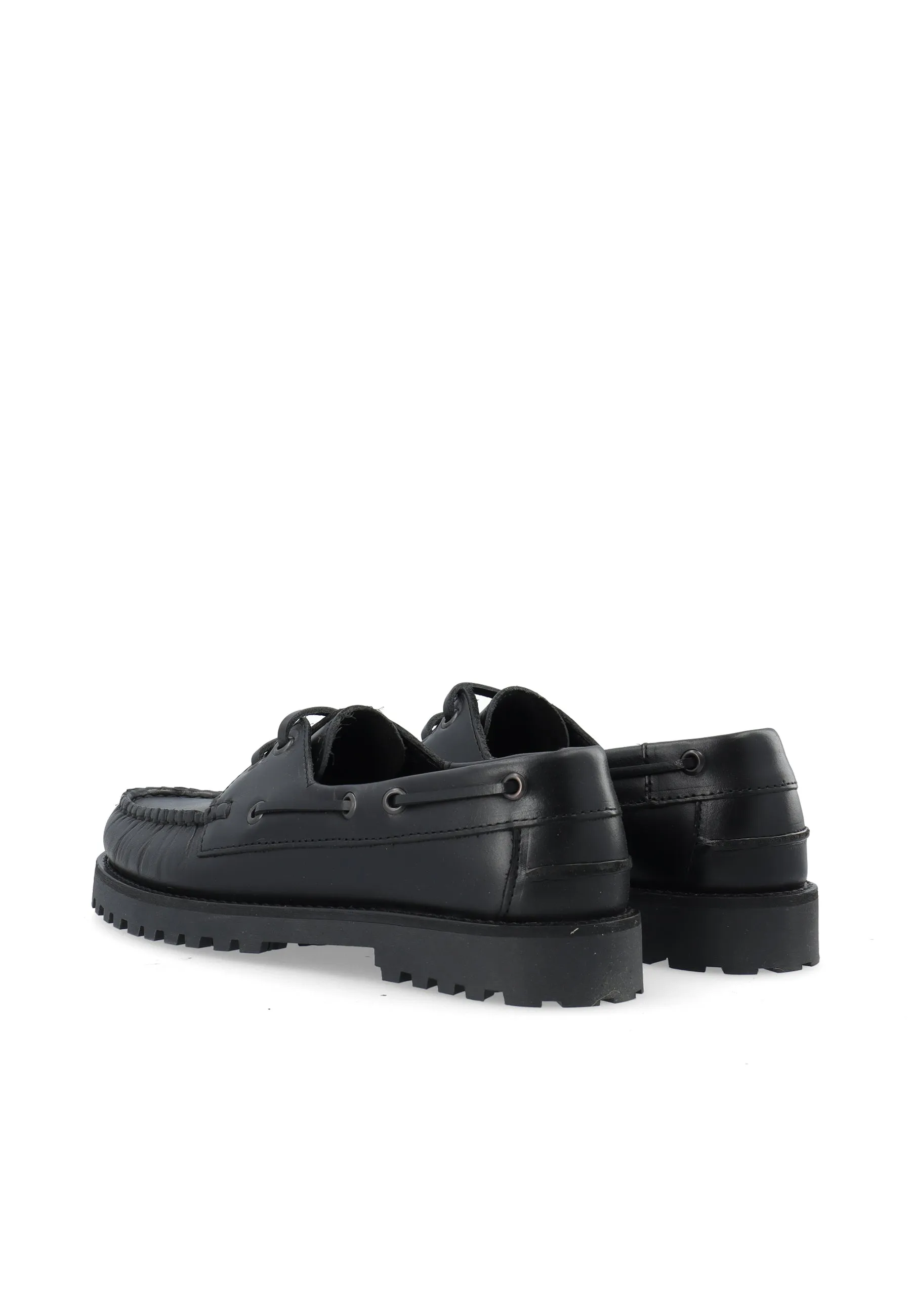 CASLENA BOAT SHOE - Black/Black