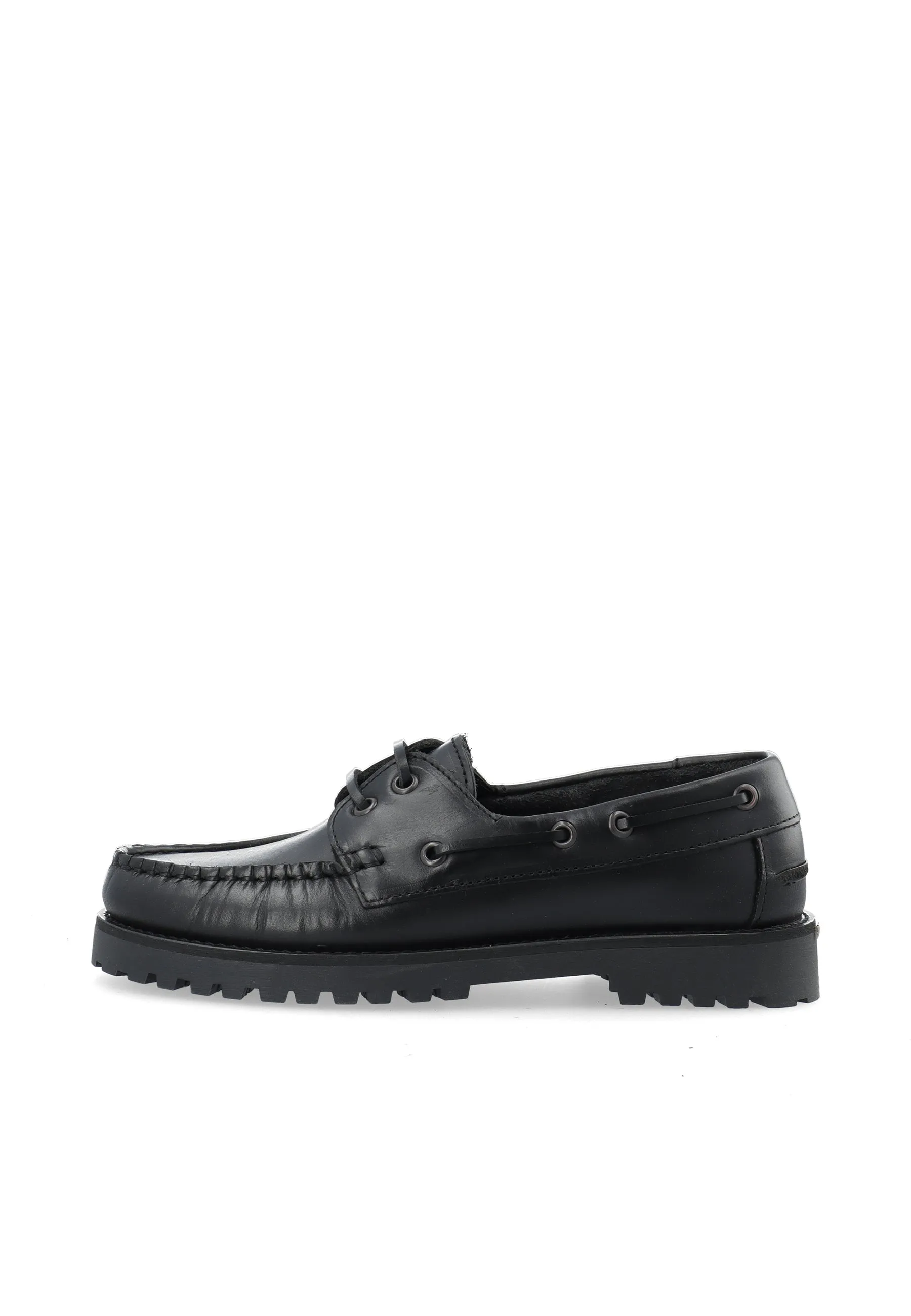 CASLENA BOAT SHOE - Black/Black