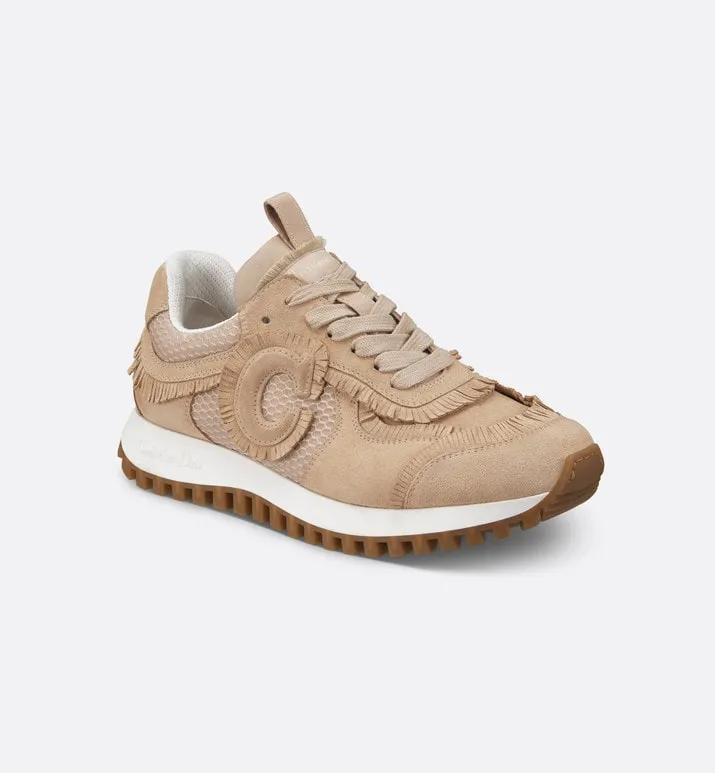 C'est Dior Sneaker • Nude Suede Calfskin and Mesh