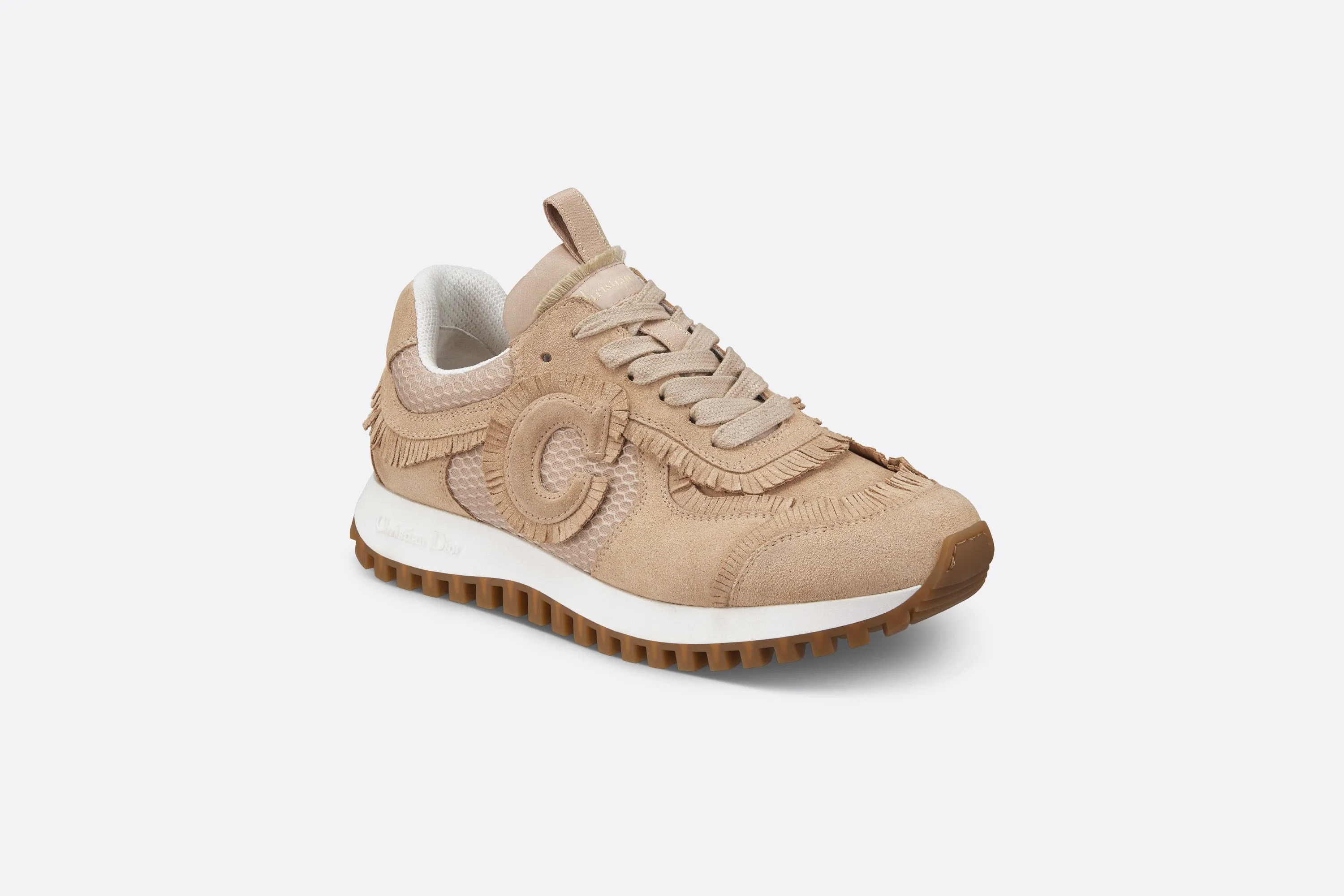 C'est Dior Sneaker • Nude Suede Calfskin and Mesh