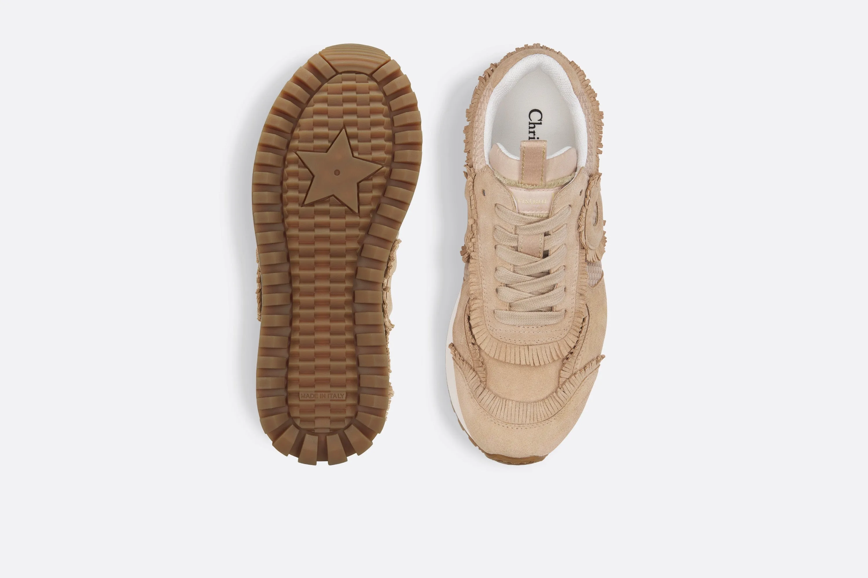C'est Dior Sneaker • Nude Suede Calfskin and Mesh