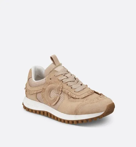 C'est Dior Sneaker • Nude Suede Calfskin and Mesh