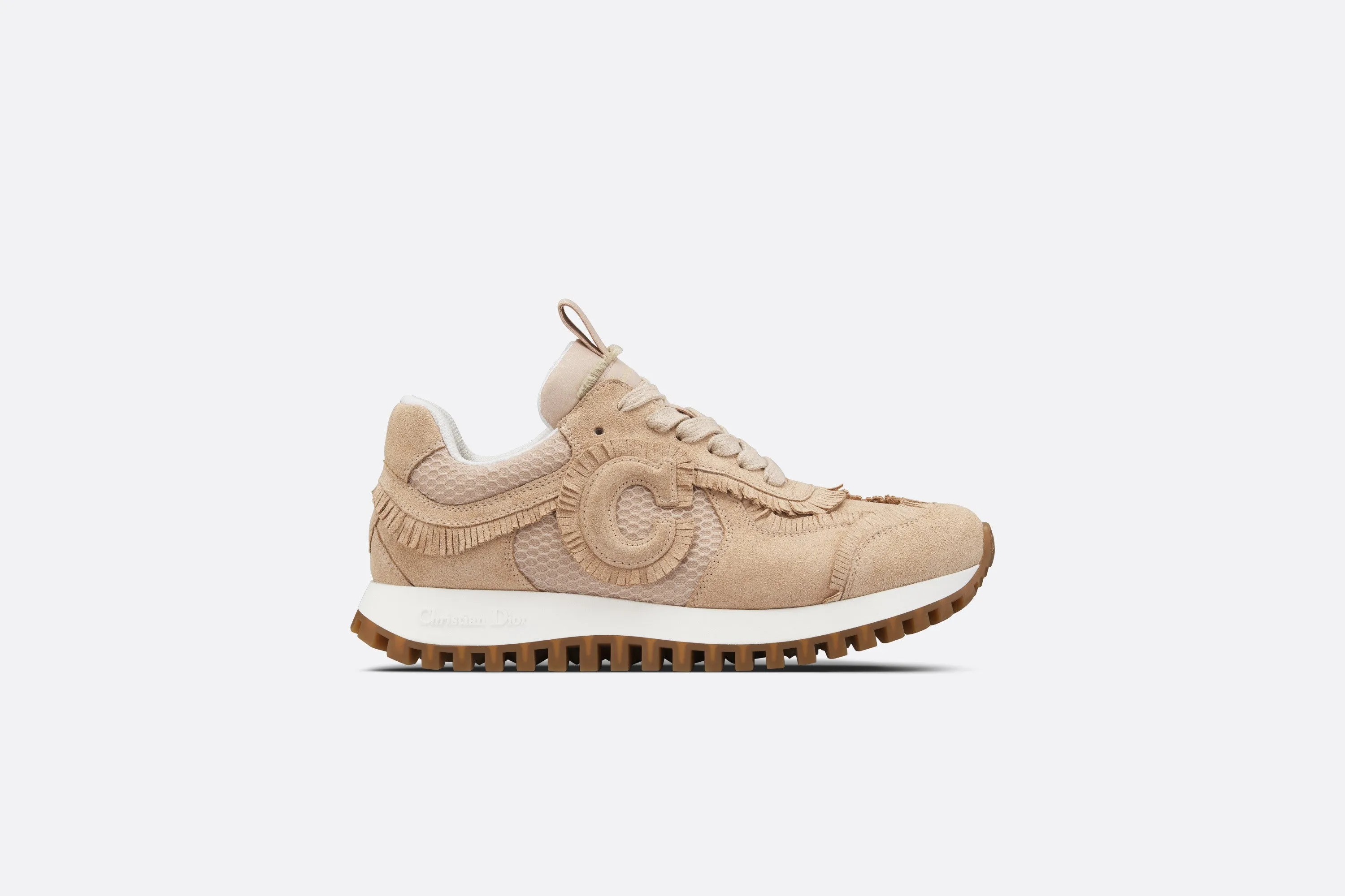 C'est Dior Sneaker • Nude Suede Calfskin and Mesh
