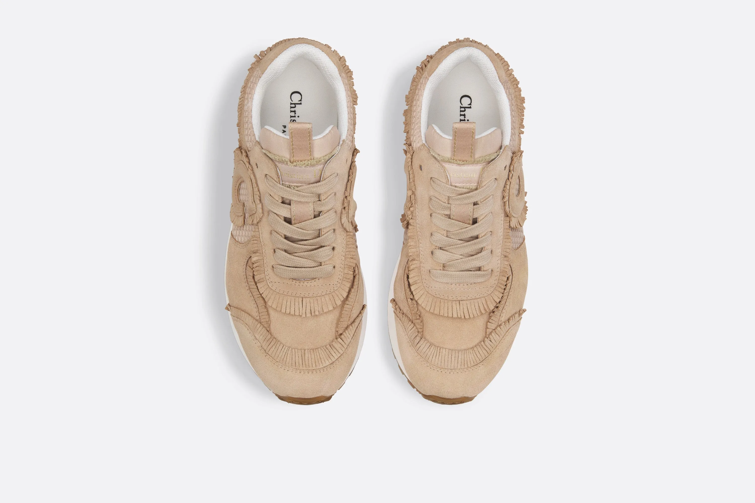 C'est Dior Sneaker • Nude Suede Calfskin and Mesh
