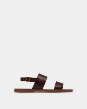 Chateau Sandal in Chestnut Brown Leather