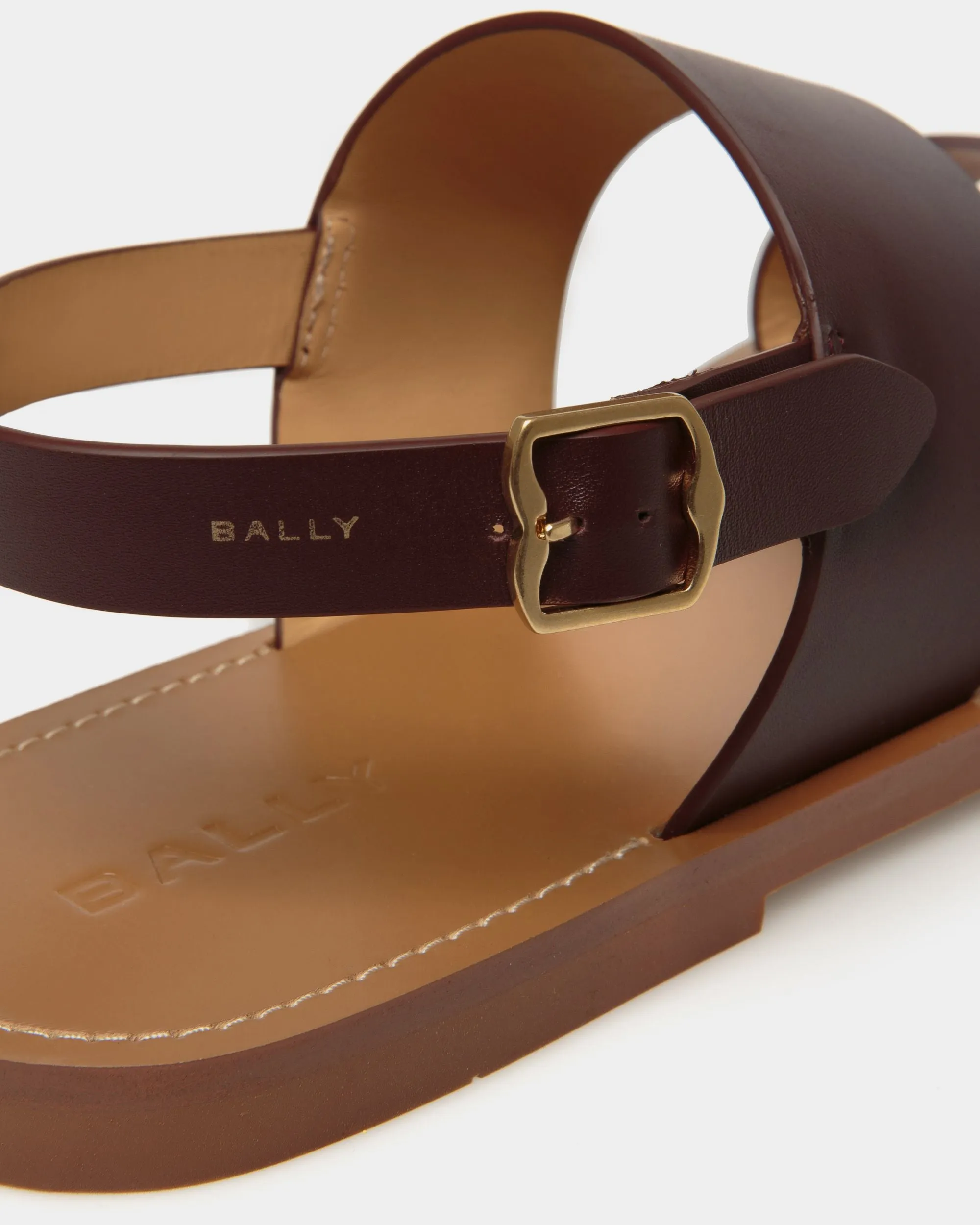 Chateau Sandal in Chestnut Brown Leather