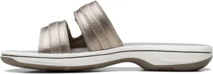 Clarks - Womens Breeze Piper H Shoes, Color Pewter, Size: 12 M US